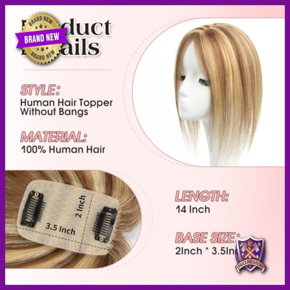 14 Inch Human Hair Topper with Real Scalp for Thinning Hair